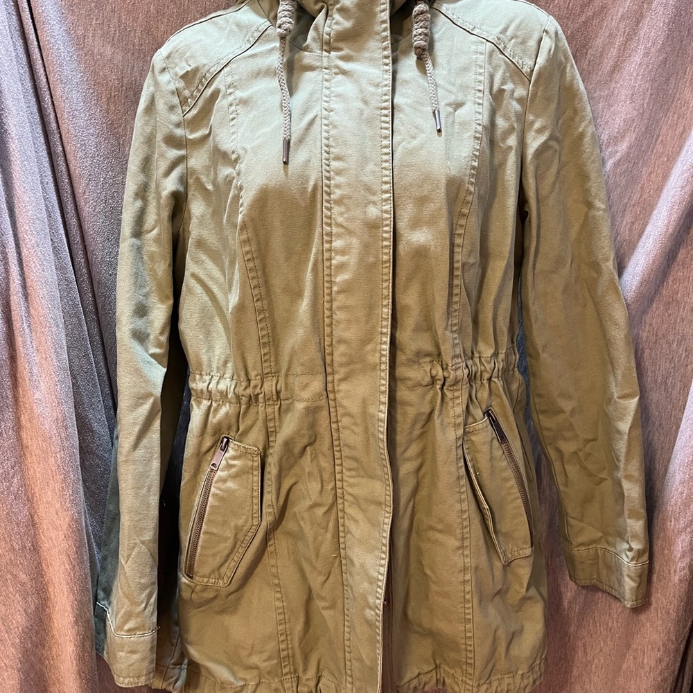Women's Olive Hooded Jacket
